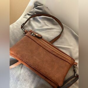 Leather hobo crossybody purse